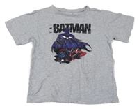 Sivé melírované tričko s Batmanem