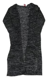 Čierno-strieborný melírovaný úpletový cardigan Y.F.K.