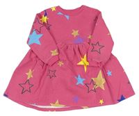 Ružové teplákové šaty s hviezdami F&F