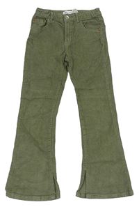 Khaki flare manšestráky Zara