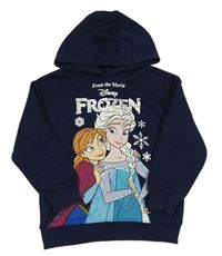 Tmavomodrá mikina s Frozen a kapucí Disney