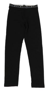 Černé legíny s nápisem v pase River Island