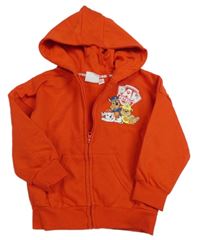 Červená propínací mikina s Tlapkovou patrolou a kapucí Nickelodeon