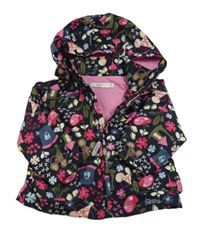 Čierno-farebná jarná bunda s obrázkami a kapucňou zn. Name it