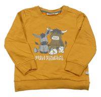 Okrová mikina so zvířaty Liegelind