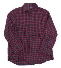 Červeno-tmavomodrá kostkovaná košile Next