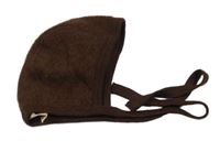 Hnědá vlněná čepice 