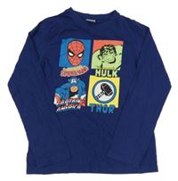 Tmavomodré tričko so Superhrdinami  marvel