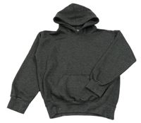 Antracitová melírovaná mikina s kapucňou