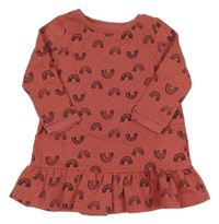 Staroružové teplákové šaty s duhami F&F