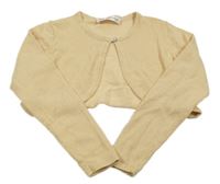 Zlaté trblietavé prepínaci svetrové bolerko