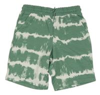 Zeleno-bílé pruhované teplákové kraťasy dunnes