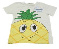 Bílé tričko s ananasem 