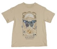 Světlebéžové tričko s motýlkem z flitrů Next