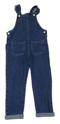 Tmavomodré laclové rifle s kapsami F&F