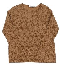 Hnedé tričko s leopardím vzorom H&M