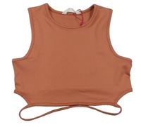 Staroružový športový crop top so šňůrkou Matalan