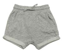 Světlešedé teplákové baggy kraťasy George
