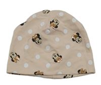 Světlerůžová bavlněná čepice s puntíky a Minnie H&M
