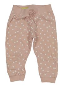 Svetloružové bodkovaná é tepláky Ergee