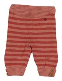 Ružové pruhované pletené tepláky Fat Face