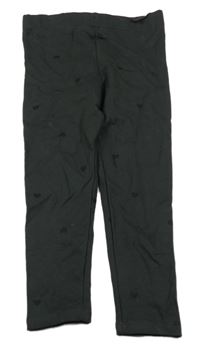 Tmavošedé zateplené legíny se srdíčky H&M