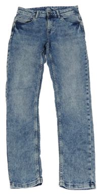 Světlemodré plísňové teplákové slim rifle C&A