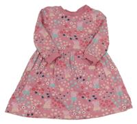 Růžové květované teplákové šaty s Peppou Nutmeg