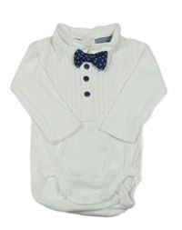 Bílo-tmavomodré body s motýlkem H&M