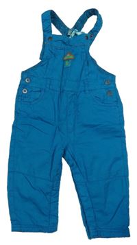 Modré plátěné podšité laclové kalhoty Orchestra 