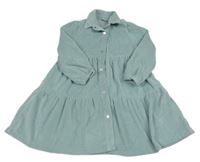 Svetlomodré rebrované zamatové prepínaci šaty Matalan