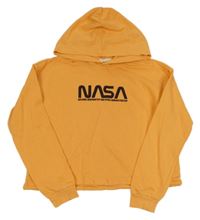Oranžová crop mikina s kapucí - NASA H&M