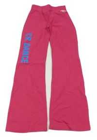 Fuchsiové flare legíny s nápisom