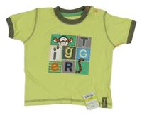 Nové - Svetlozelené tričko s nápisom a Tigrom George