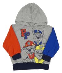 Sivo-modro-červená mikina s kapucí - Tlapková Patrola Nickelodeon