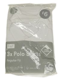 Nové - 3set - 3x Bílé polo tričko F&F