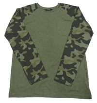 Khaki triko s army rukávy George