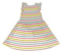 Bielo-farebné pruhované šaty H&M