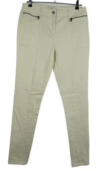 Dámske smotanové skinny elastické nohavice Next vel. 14L