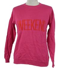 Dámsky tmavoružový sveter s nápisom Esmara