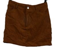 Dámska skořicová menšestrová sukňa Shein