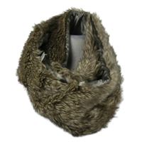 Dámska béžová kožušinová golierová šál M&S