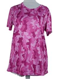 Dámské růžové army sportovní tričko Saxnet 