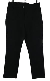 Dámské černé elastické kalhoty Dunnes 