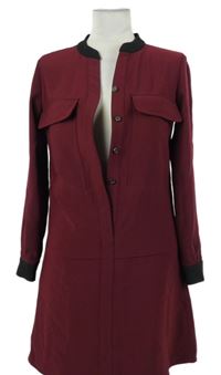 Dámské vínové košilové šaty Elle 