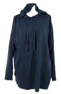 Pánský tmavomodrý svetr s kapucí M&S