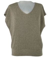 Dámské béžovo-zlaté třpytivé pletené tričko 