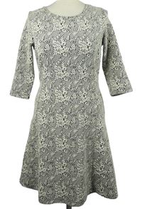 Dámske sivo-biele vzorované šaty Esprit