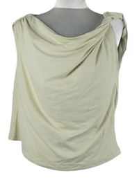 Nové - Dámsky smotanový crop top s vodou F&F