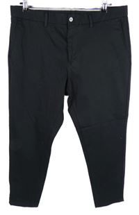 Pánské černé plátěné chino kalhoty Zara vel. 34